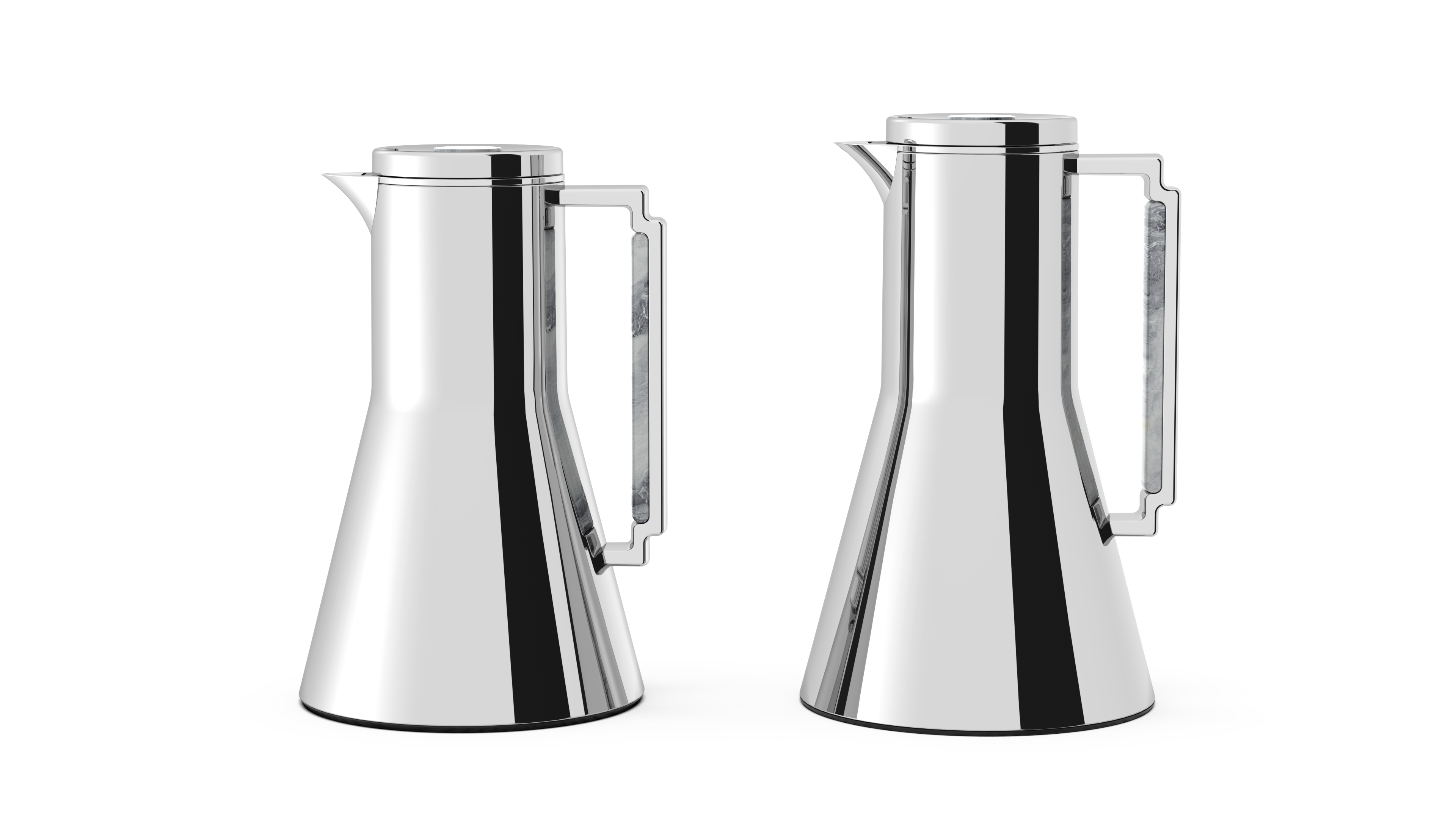 Double Wall Stainless Steel Body + Glass Liner Vacuum Jug – Set of 2