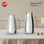 Regal by Ripple 0.8L & 1L Vacuum Insulated Flask Set – Double Wall Stainless Steel with Glass Liner, Hot & Cold Beverage Server, Luxury Coffee & Tea Jug Set (2 Pieces)