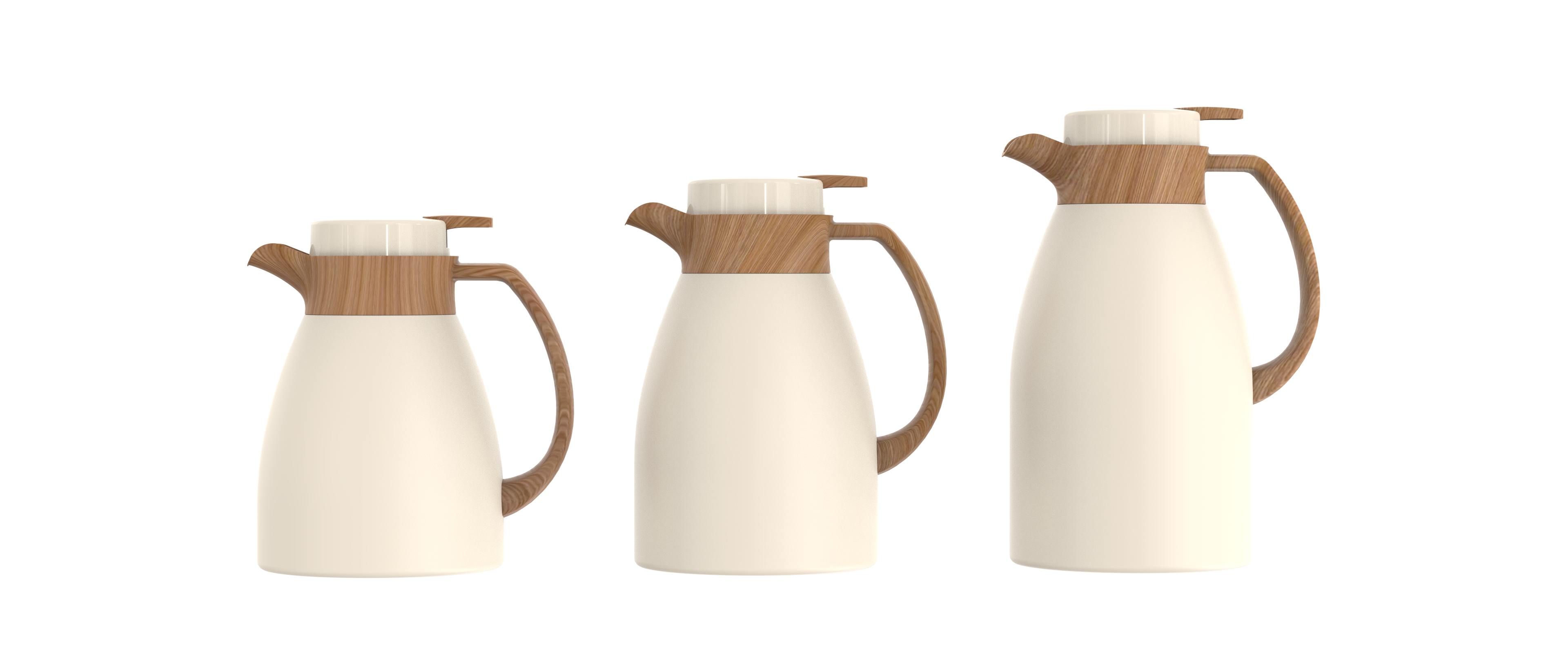 Regal by Ripple Nordic Style Vacuum Flask – Stainless Steel Body with Glass Liner – Wooden Texture Handle & Lid – Double Wall Insulated – Available in 1.3L / 1.6L / 1.9L