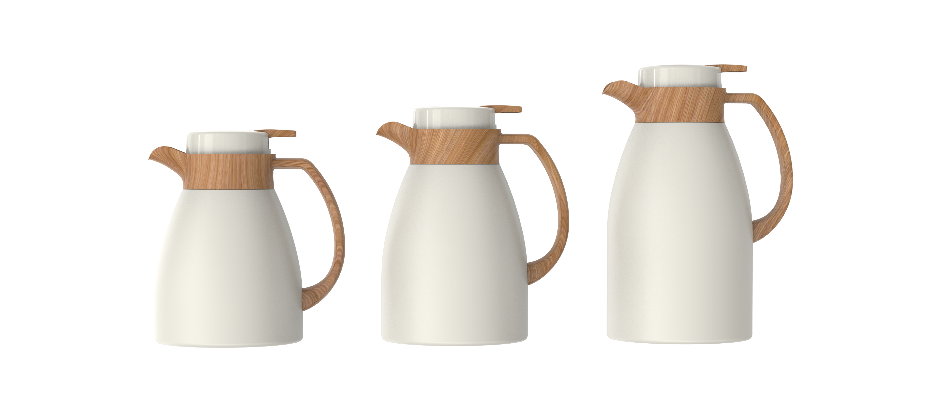 Regal by Ripple Nordic Style Vacuum Flask – Stainless Steel Body with Glass Liner – Wooden Texture Handle & Lid – Double Wall Insulated – Available in 1.3L / 1.6L / 1.9L