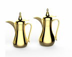 Regal Double Wall Vacuum Flask Set Stainless Steel 0.7L & 1L – Gold