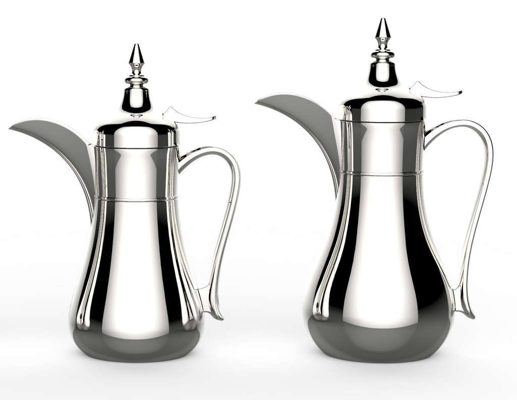 Regal Double Wall Vacuum Flask Set Stainless Steel 0.7L & 1L –silver