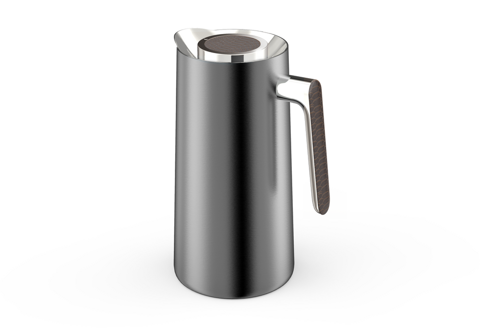 Ripple Regal Insulated Coffee & Tea Server 1L, Stainless Steel Body with Glass Liner, Metal Finish