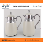 Ripple 0.7L + 1L Vacuum Insulated Flask Set – Double Wall Stainless Steel Body with Glass Liner, Arabic Coffee & Tea Serving Jugs, 6 Color Options