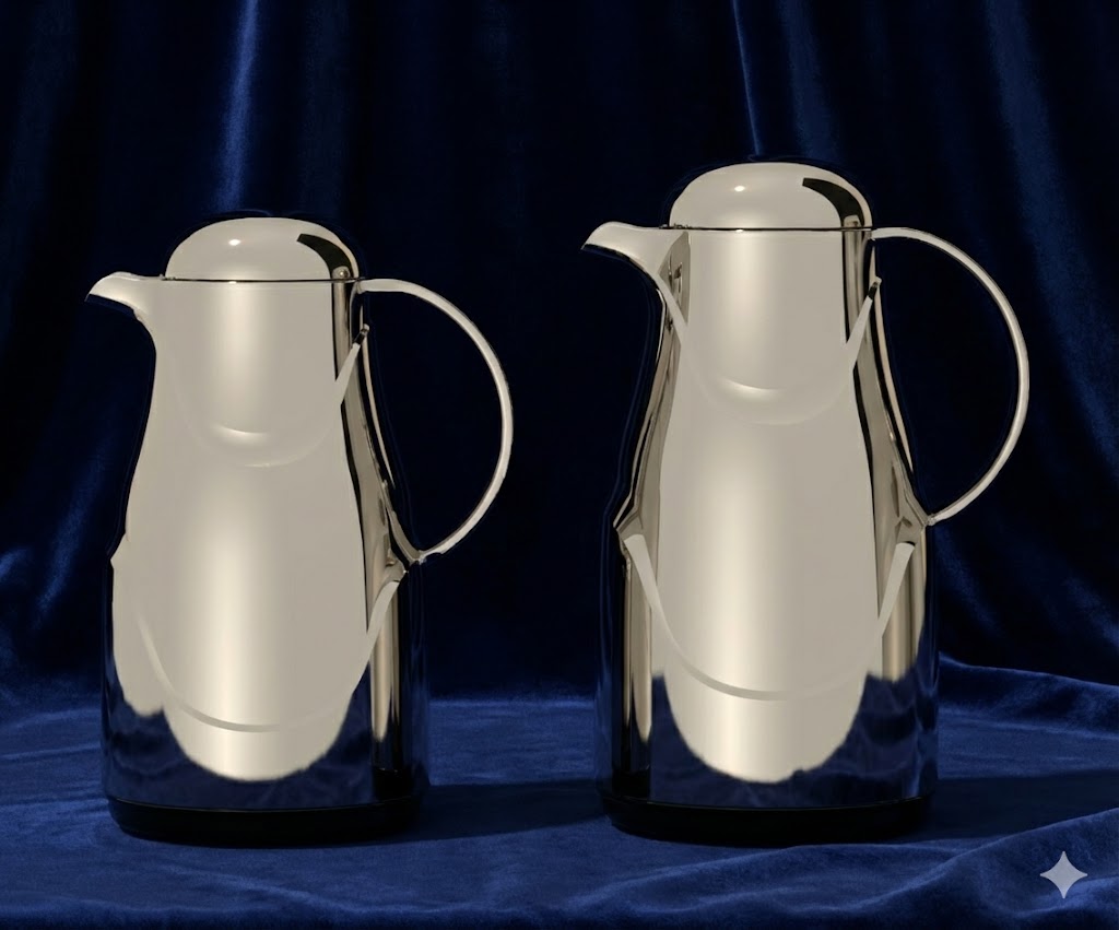 Ripple Regal Insulated Beverage Server Set – ABS Body with Glass Liner, Matt Gold Finish (0.35L + 1.5L / 0.5L + 1.0L)
